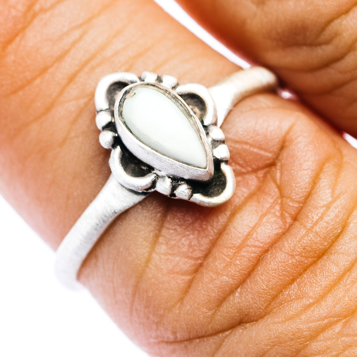 Southwestern Style Paloma Turquoise Ring Size 8 (.925 Sterling Silver)