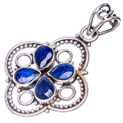 Sapphire Pendant 1 5/8" (925 Sterling Silver) P41027