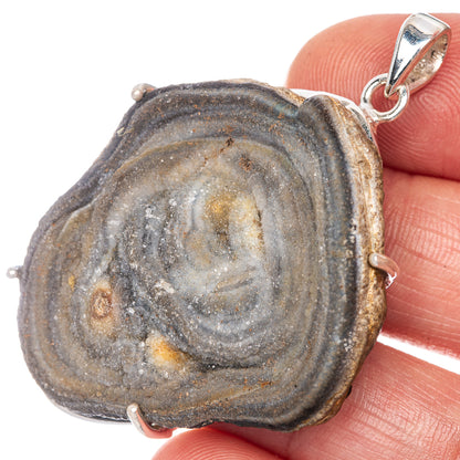 Large Desert Druzy Pendant 2 1/8" (925 Sterling Silver) P40855