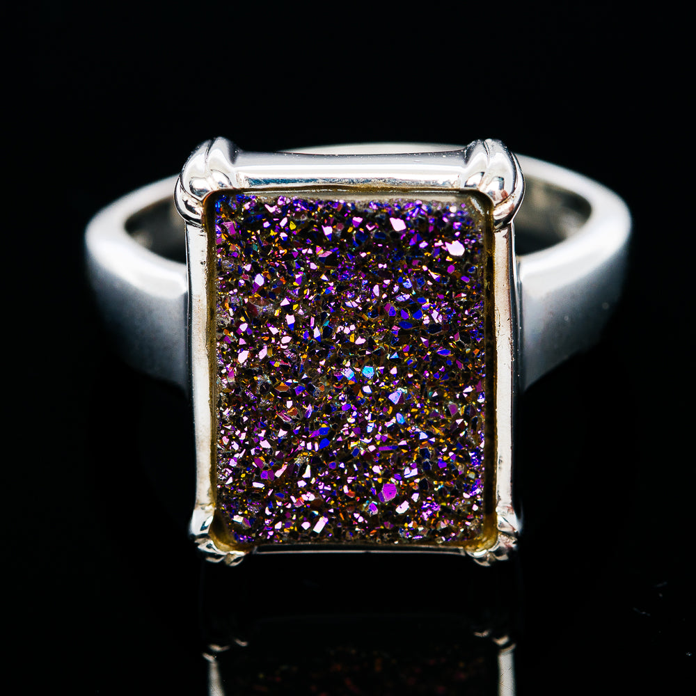 Premium Titanium Druzy Ring (.925 Sterling Silver)