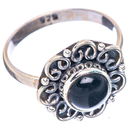 Black Onyx Ring Size 7.5 (925 Sterling Silver) R5643