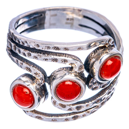 Red Coral Ring Size 9.75 (925 Sterling Silver) R145331