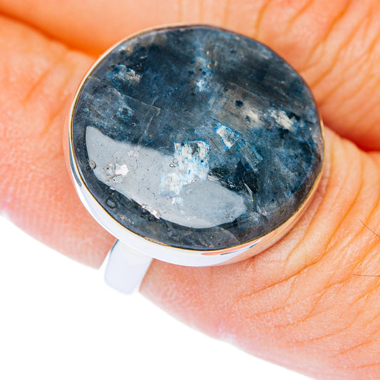 Premium Larvikite Ring Size 7 Adjustable (.925 Sterling Silver)