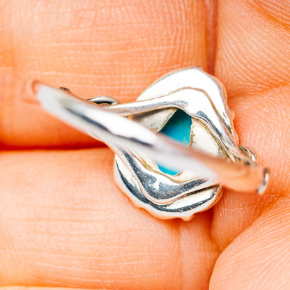 Southwestern Style Kingman Turquoise Ring Size 8.75 (.925 Sterling Silver)