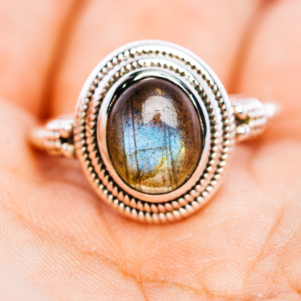 Labradorite Ring Size 8.25 (.925 Sterling Silver)