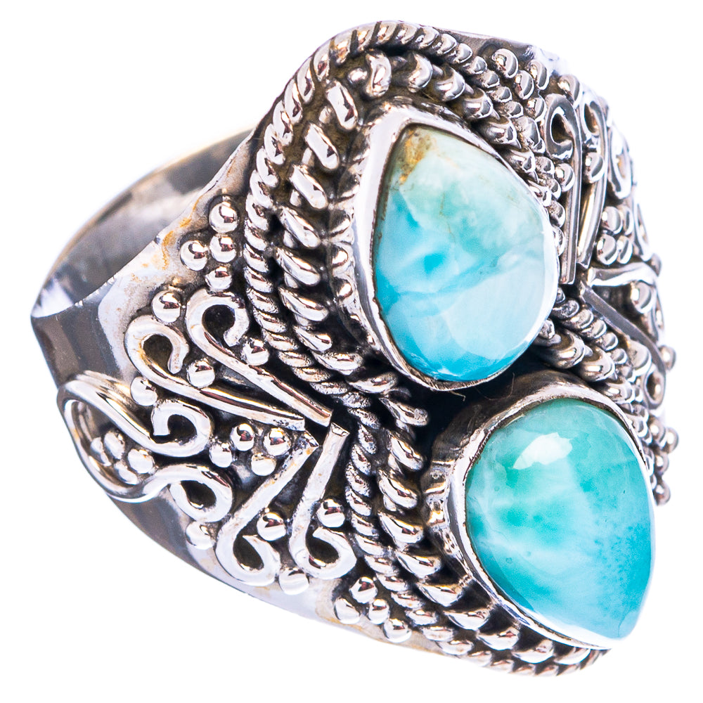 Rare Larimar Ring Size 7.75 (.925 Sterling Silver)