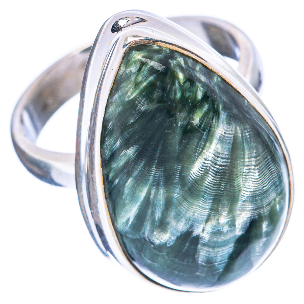 Seraphinite Ring Size 6 (925 Sterling Silver) R1948