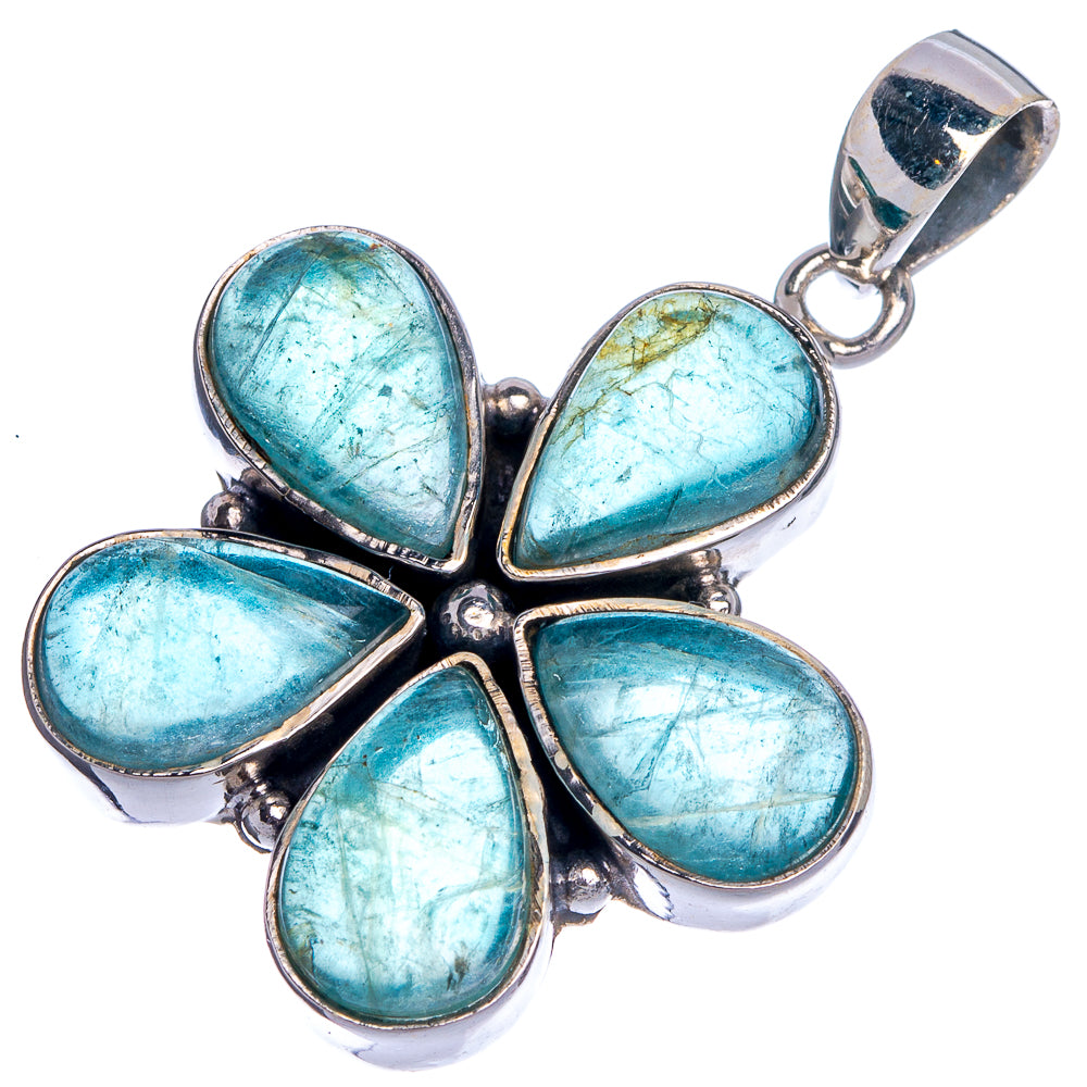 Blue Fluorite Pendant 1 1/2" (925 Sterling Silver) P39819