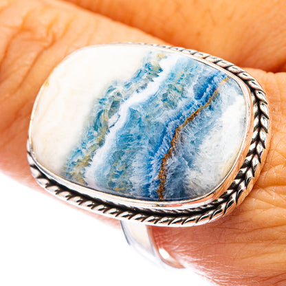 Blue Scheelite Ring Size 10 (925 Sterling Silver) R142836