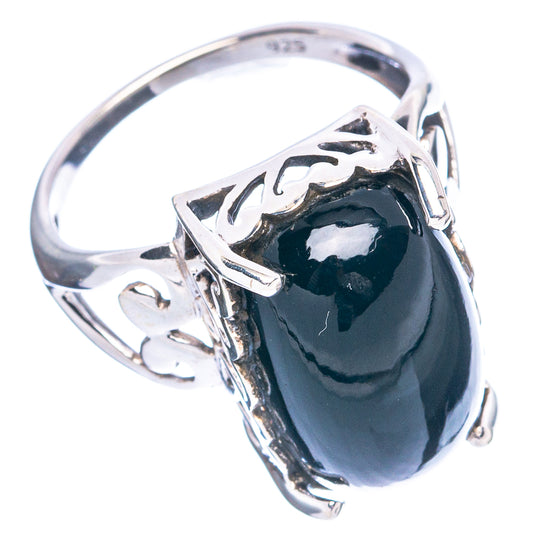 Black Onyx Ring Size 8 (925 Sterling Silver) R4770