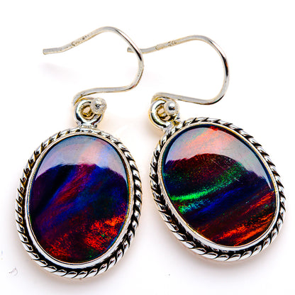 Aura Opal Earrings 1 3/8" (925 Sterling Silver) EARR432046