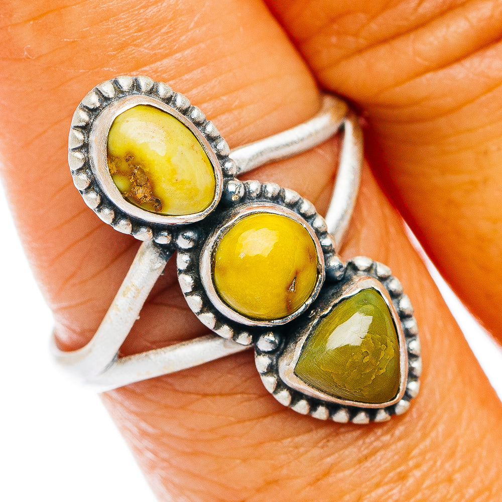 Sonoran Gold Turquoise Ring Size 9 (.925 Sterling Silver)