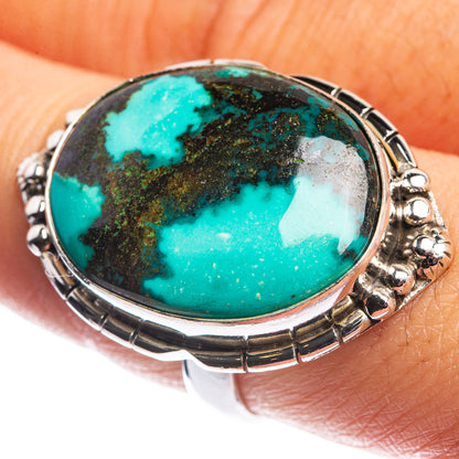 Large Tibetan Turquoise Ring Size 8.5 (925 Sterling Silver) R144164