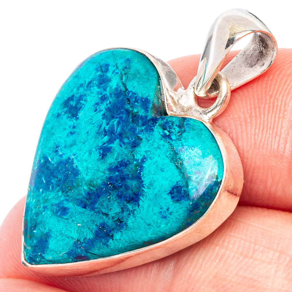 Shattuckite Pendant 1 3/8" (925 Sterling Silver) P44853