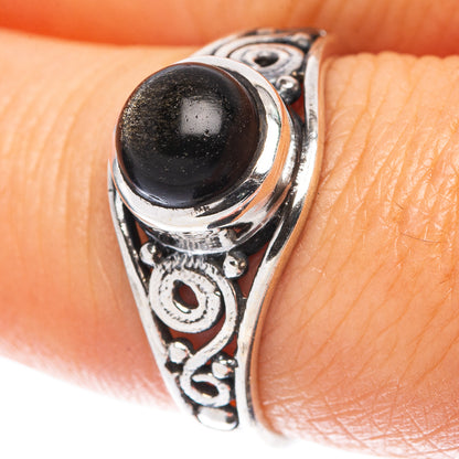 Black Onyx 925 Sterling Silver Ring Size 7.75 (925 Sterling Silver) R5372