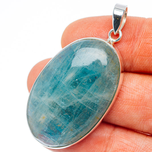 Premium Aquamarine Pendant 2" (.925 Sterling Silver)