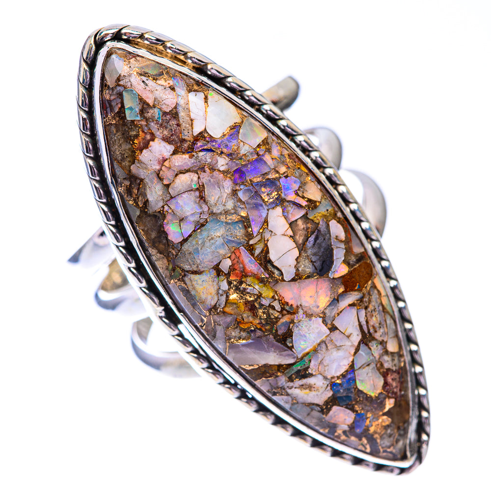 Large Brecciated Ethiopian Opal Ring Size 7 (925 Sterling Silver) R140622