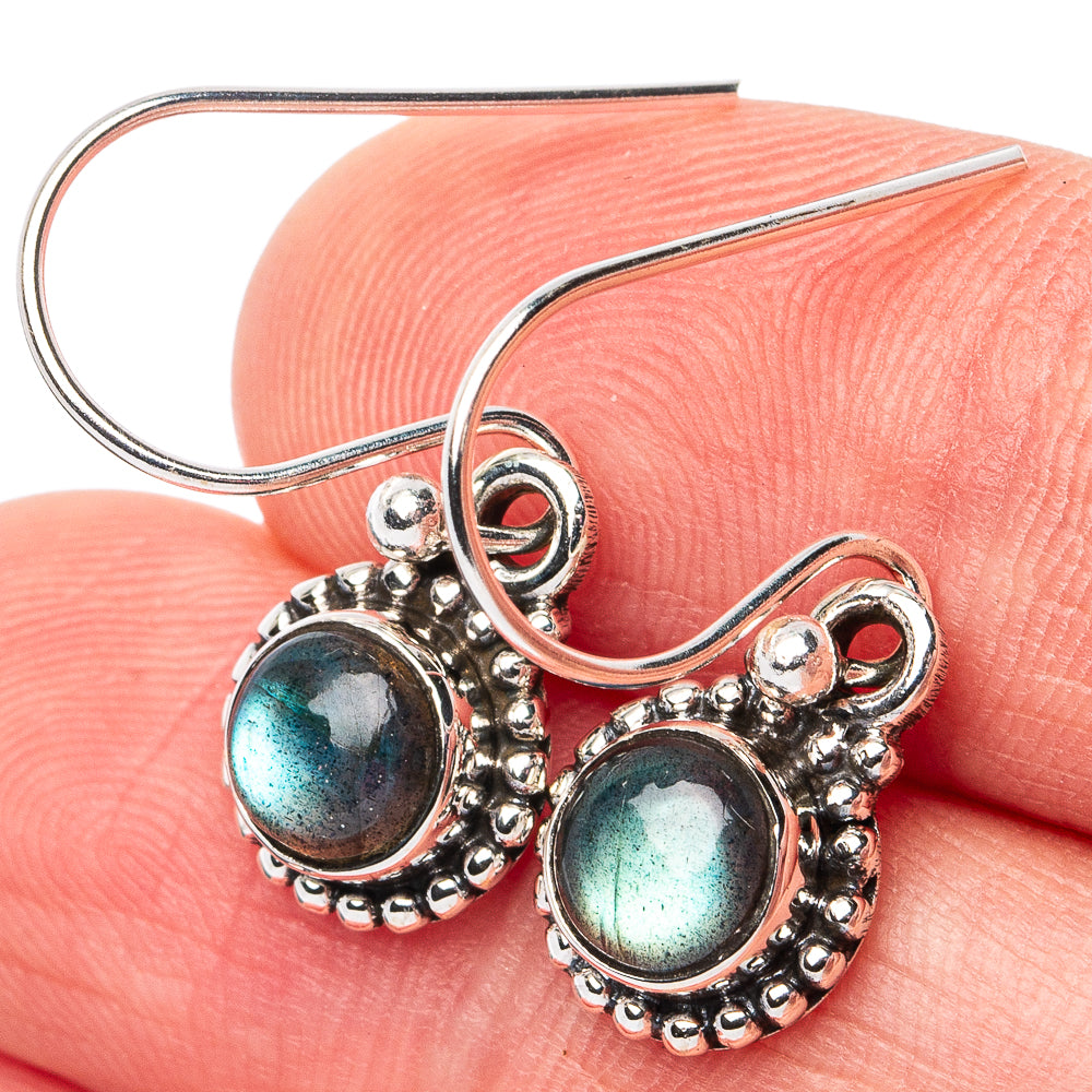 Labradorite Earrings 1 1/8" (925 Sterling Silver) E3112
