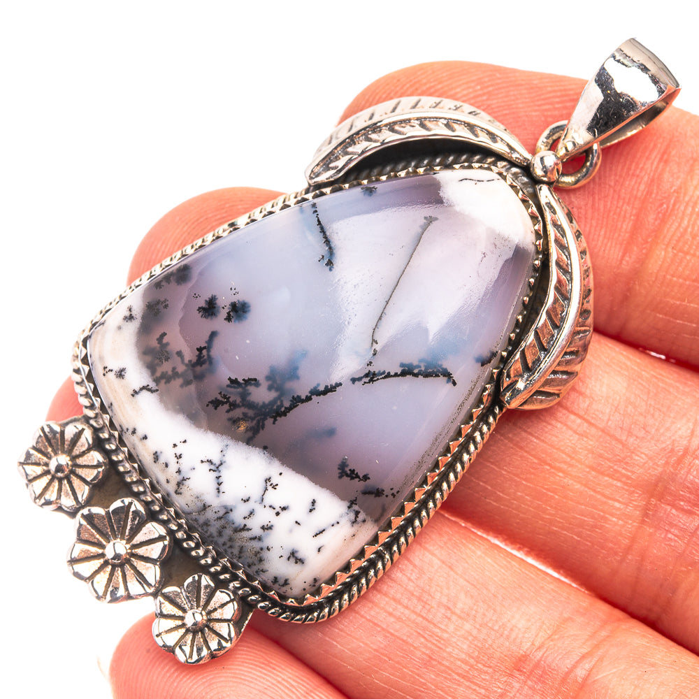 Dendritic Opal Pendant 2" (925 Sterling Silver) P38824