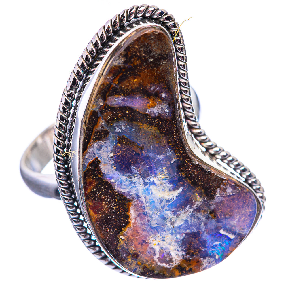 Large Boulder Opal Ring Size 8.5 (925 Sterling Silver) R142169