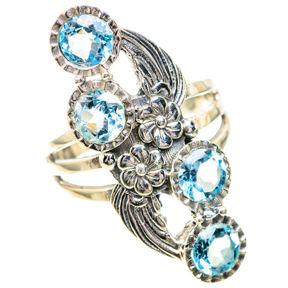 Large Blue Topaz Ring Size 10 (925 Sterling Silver) RING139849