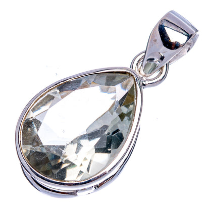 Green Amethyst Pendant 1 1/8" (925 Sterling Silver) P40315