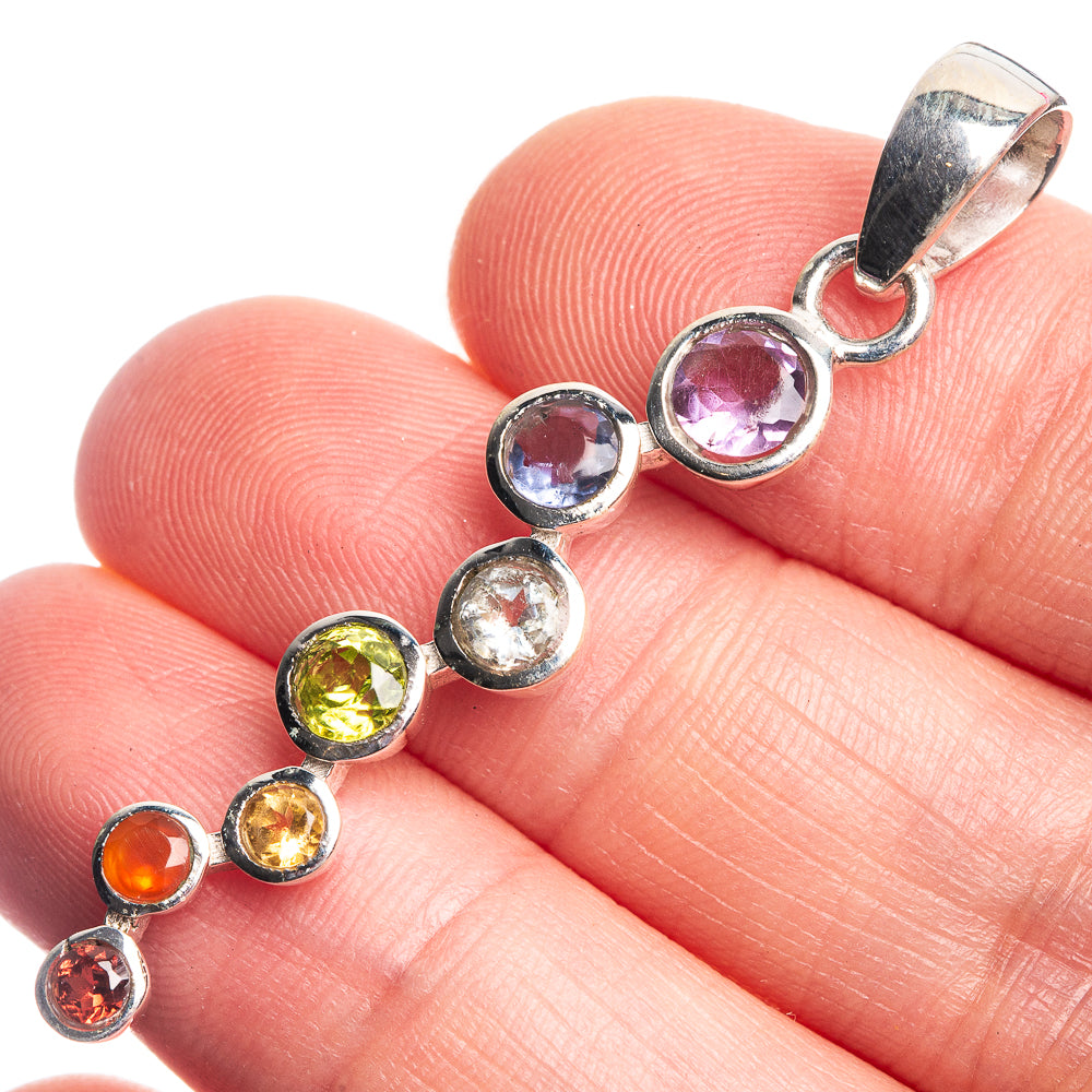 Chakra Dainty Pendant 1 7/8" (925 Sterling Silver) P39131