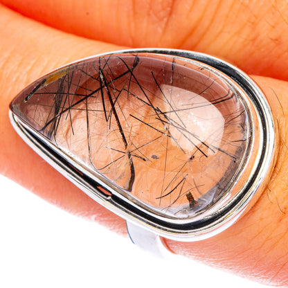 Large Tourmalinated Quartz Ring Size 8 (925 Sterling Silver) R144500