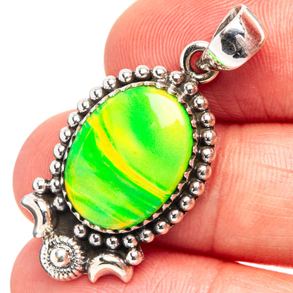 Aurora Opal Pendant 1 3/8" (.925 Sterling Silver)