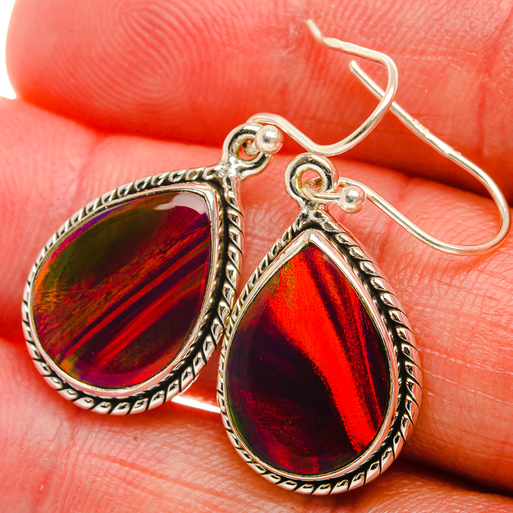 Aura Opal Earrings 1 3/8" (925 Sterling Silver) EARR432013