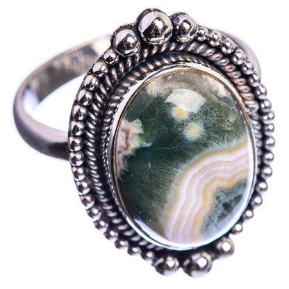 Ocean Jasper 925 Sterling Silver Ring Size 9