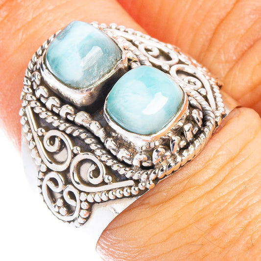 Larimar Ring Size 7.25 (925 Sterling Silver) R6736