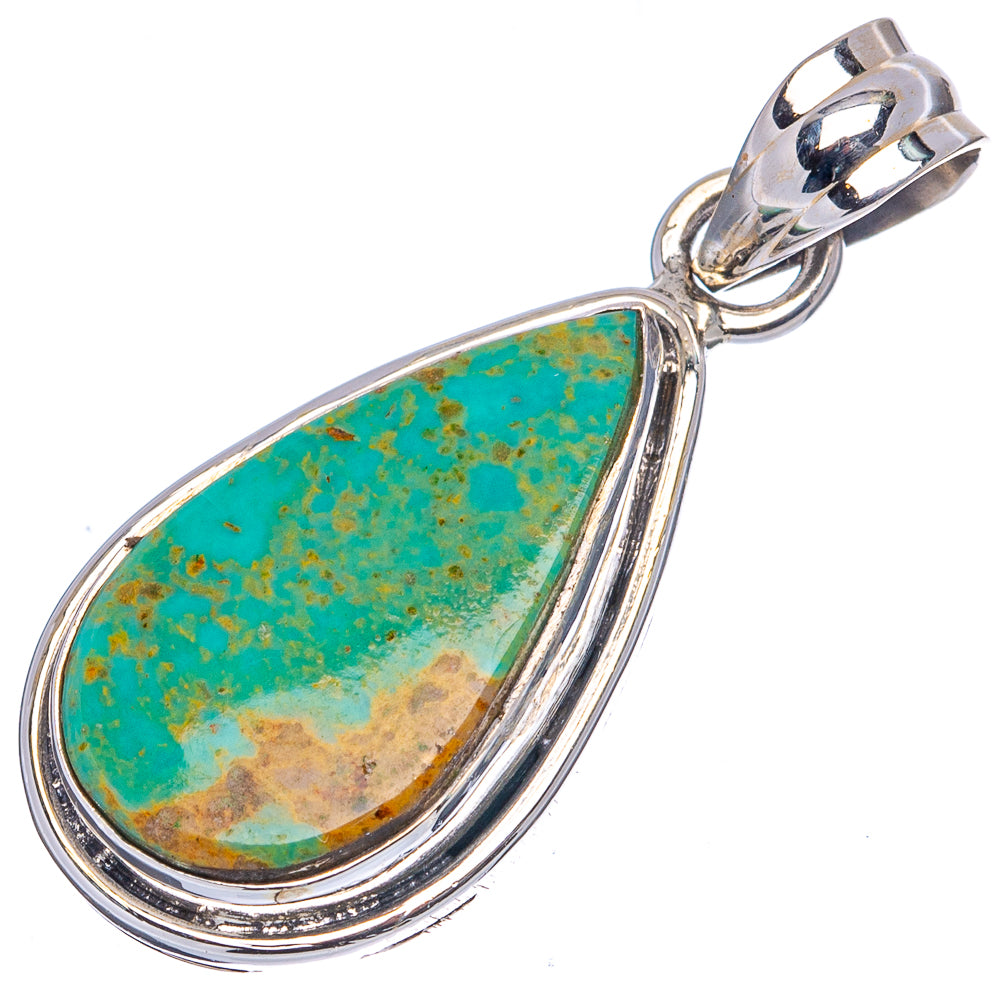 Royston Turquoise Pendant 1 3/8" (.925 Sterling Silver)