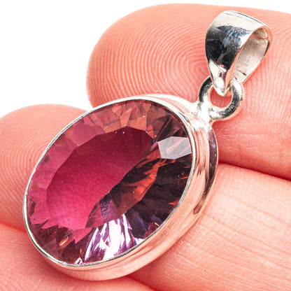 Faceted Color Change Alexandrite (Lab.) Pendant 1 1/4" (925 Sterling Silver) P39360