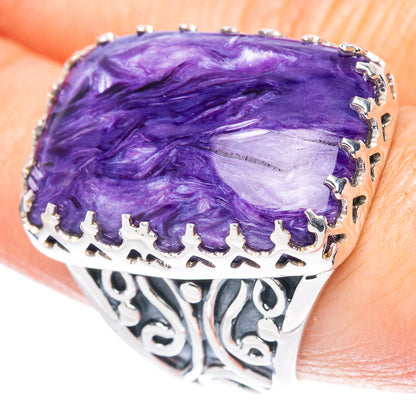 Signature Charoite Ring Size 8 (925 Sterling Silver) R2568