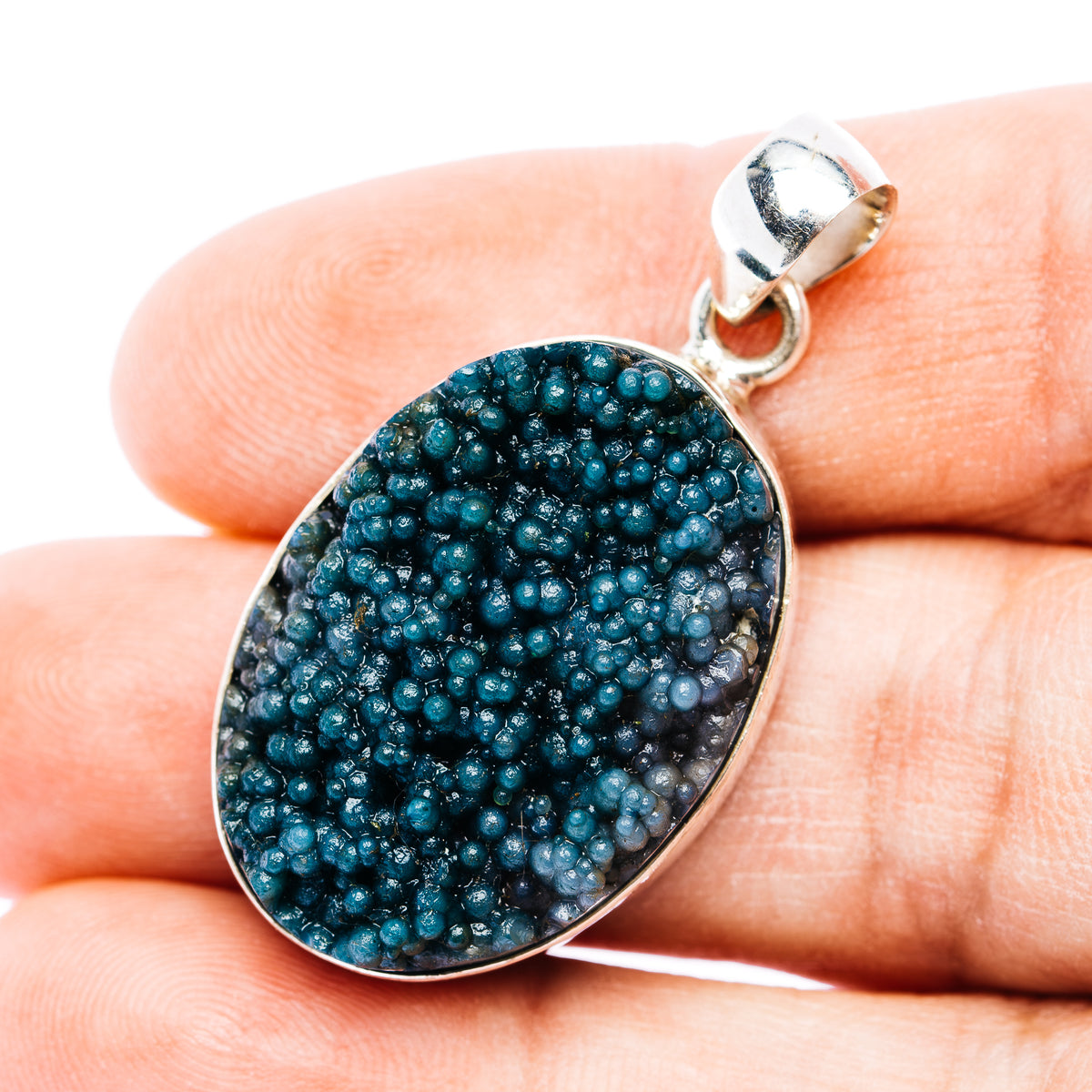 Premium Grape Agate Pendant 1 5/8" (.925 Sterling Silver)
