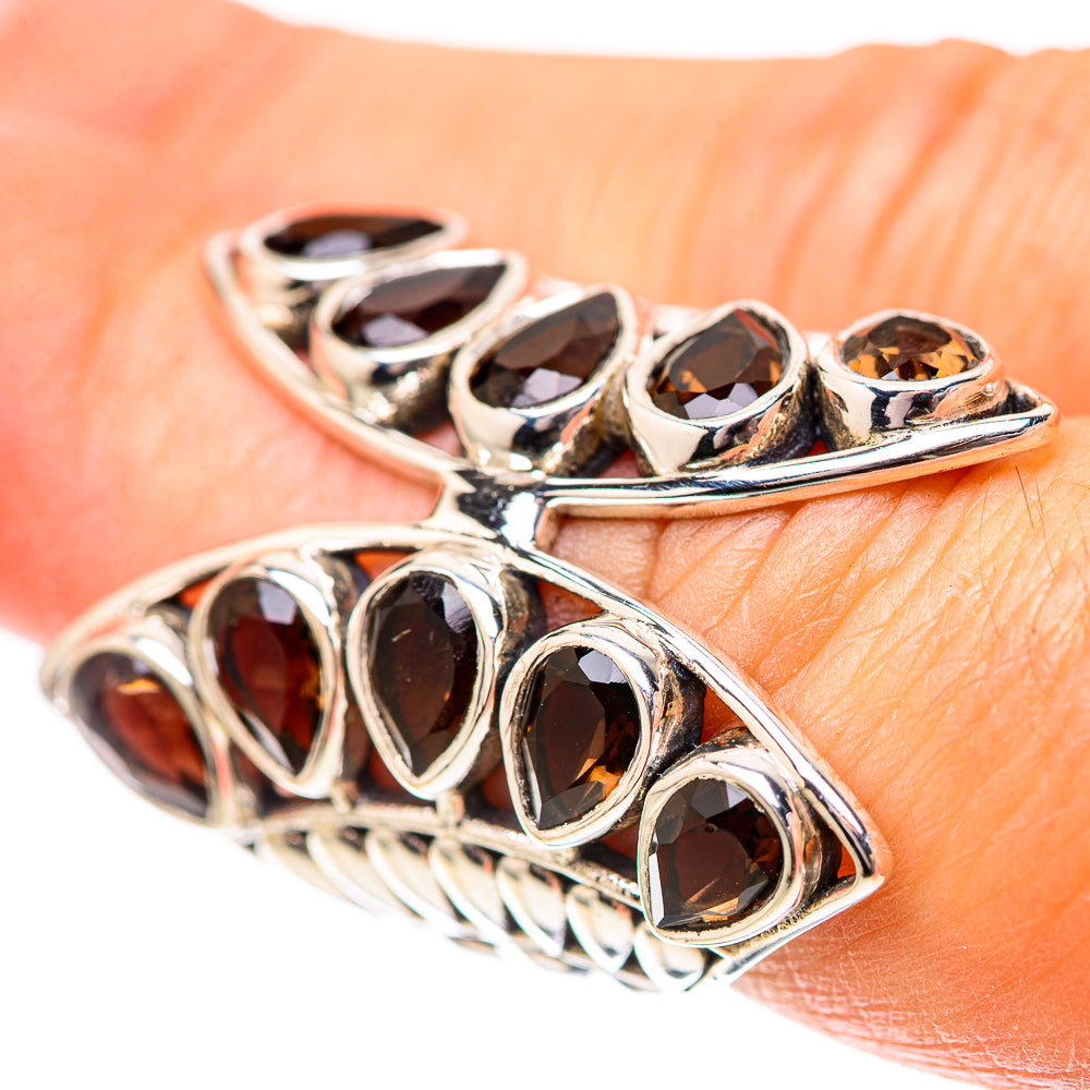 Large Smoky Quartz Ring Size 6.5 (925 Sterling Silver) RING139100