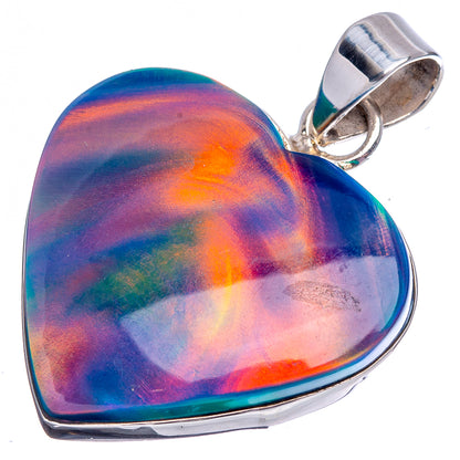 Premium Aurora Opal Pendant 1 5/8" (.925 Sterling Silver)