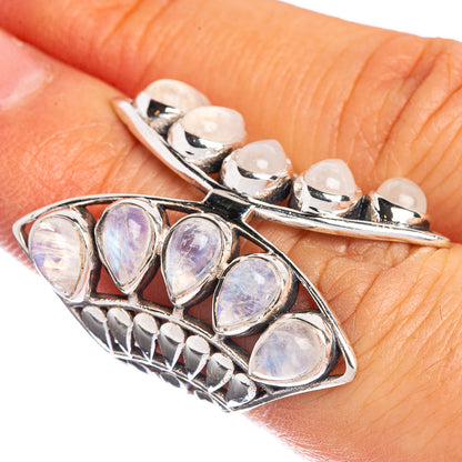 Large Rainbow Moonstone Ring Size 6 (925 Sterling Silver) R144368