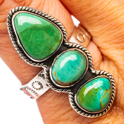 Exclusive Mohave Turquoise Ring Size 8 Adjustable (.925 Sterling Silver)