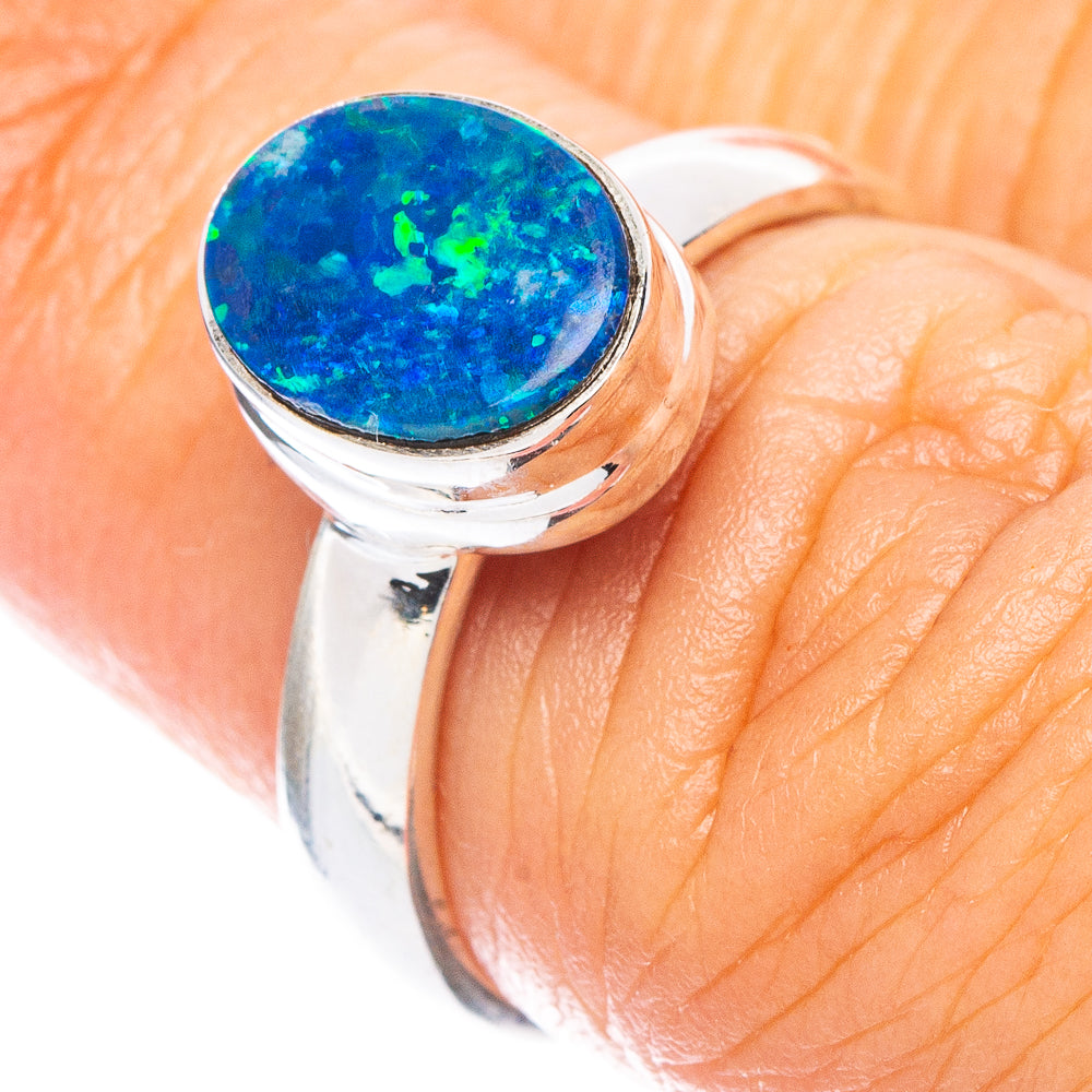 Rare Doublet Opal Ring Size 6 (925 Sterling Silver) R7105