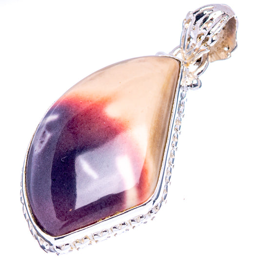 Mookaite pendant .925 sterling silver frame with oval purple-gold stone and top bail