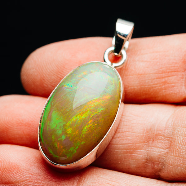 26.85ct Ethiopian Opal Pendant 1 1/2" (.925 Sterling Silver)