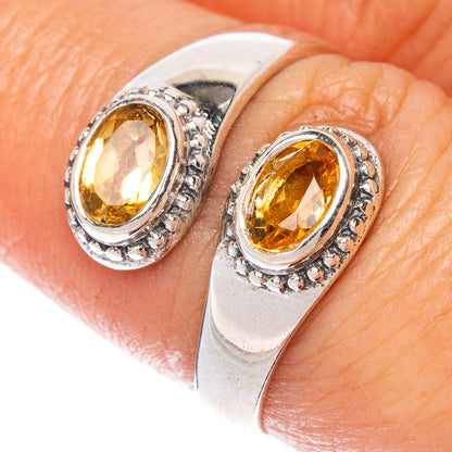 Faceted Citrine Ring Size 7.5 (925 Sterling Silver) R1475