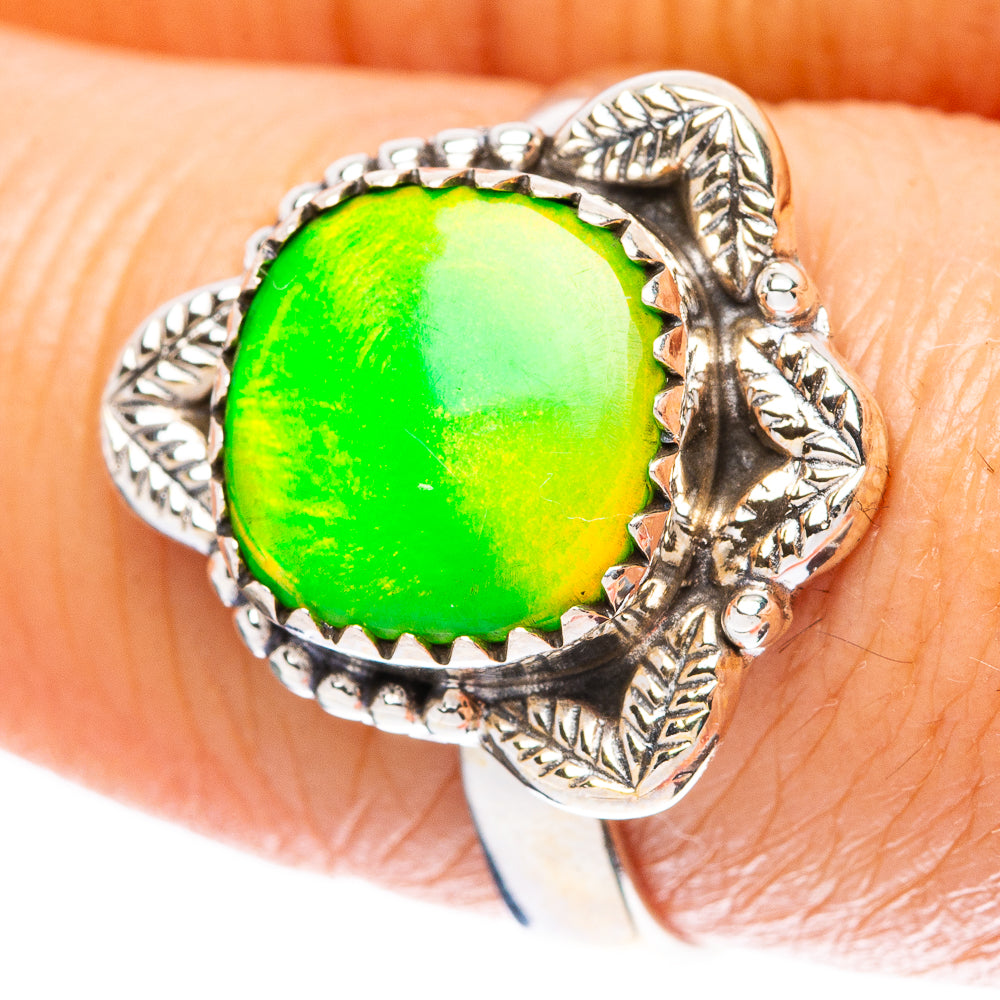 Aura Opal Ring Size 8.25 (925 Sterling Silver) R4084