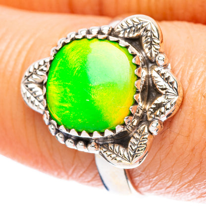 Aura Opal Ring Size 8.25 (925 Sterling Silver) R4084