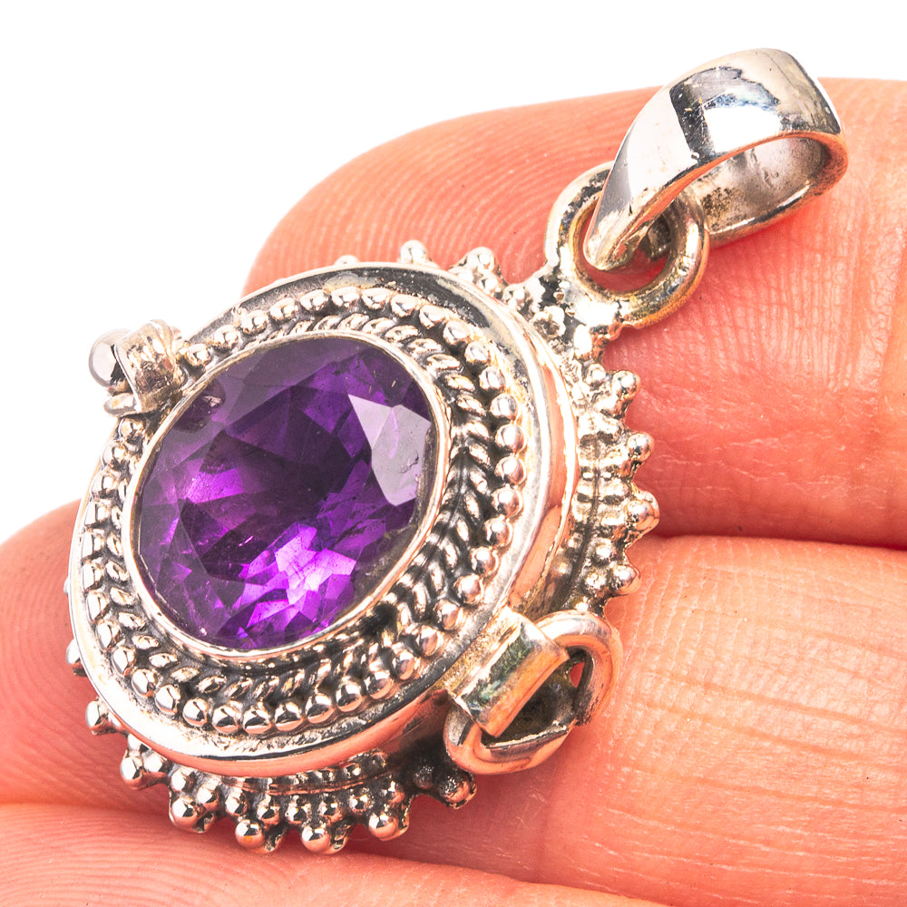 Poison Amethyst Pendant 1 1/4" (925 Sterling Silver) P38848