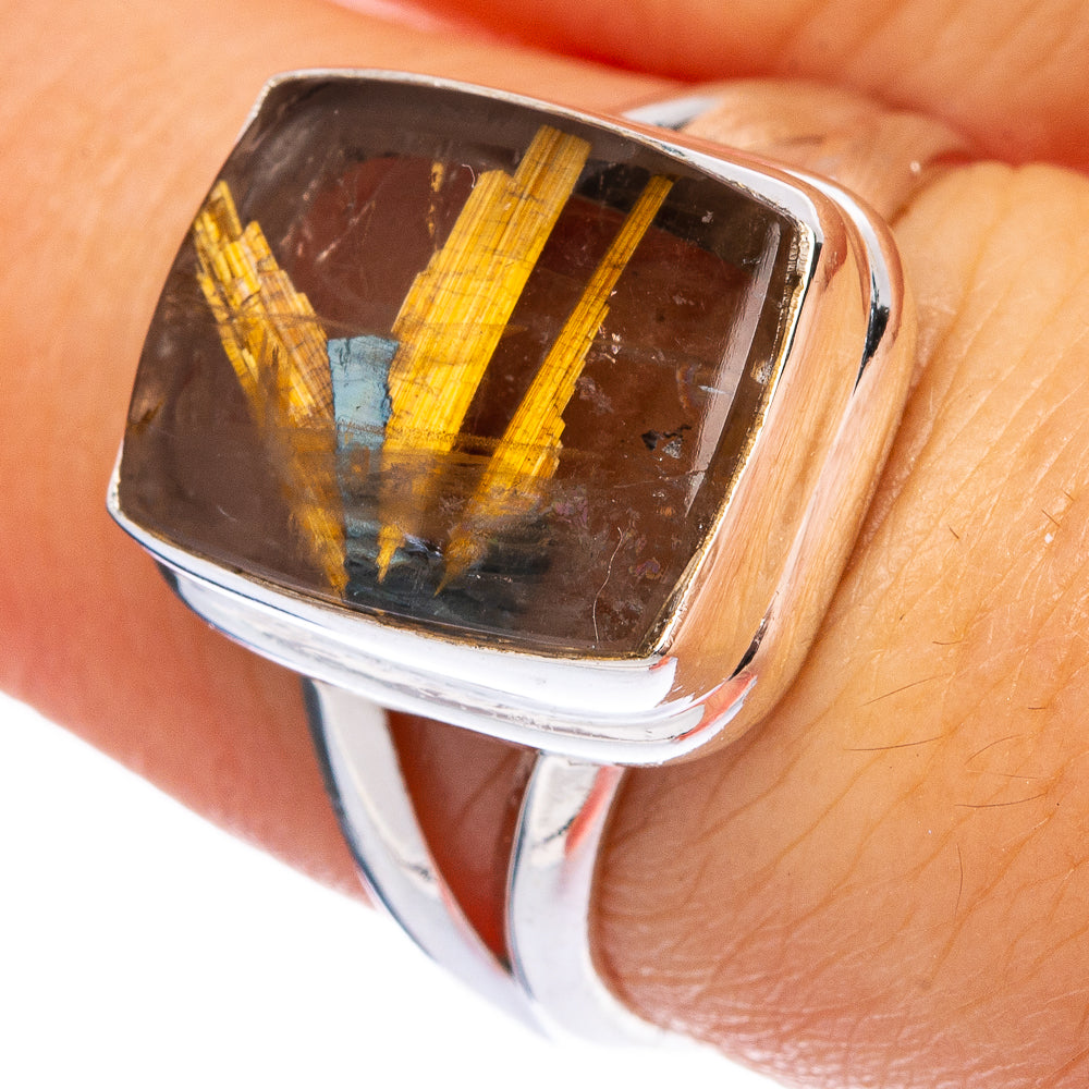 Rare Full Star Rutilated Quartz Ring Size 7.5 (925 Sterling Silver) R145577