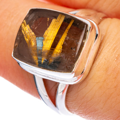 Rare Full Star Rutilated Quartz Ring Size 7.5 (925 Sterling Silver) R145577