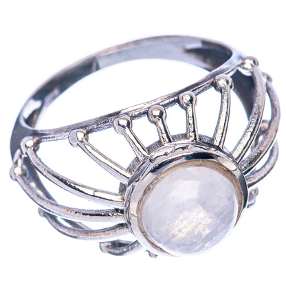Rainbow Moonstone Ring Size 7.5 (925 Sterling Silver) R3026